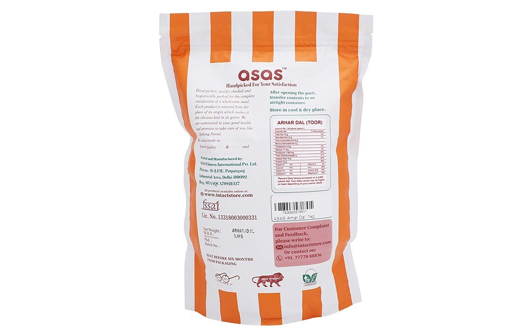 Asas Arhar (Tool) Dal    Pack  1 kilogram